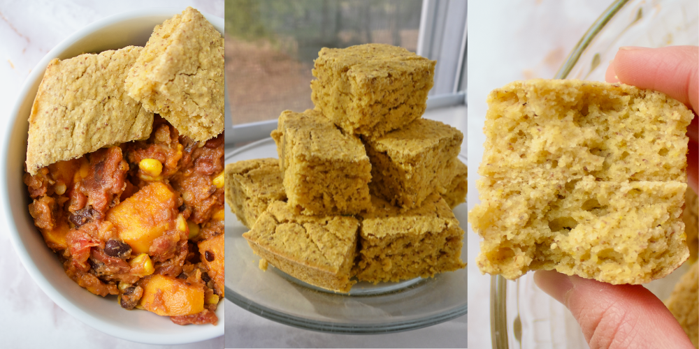 One-Bowl Golden Cornbread – Vegan and Gluten-Free