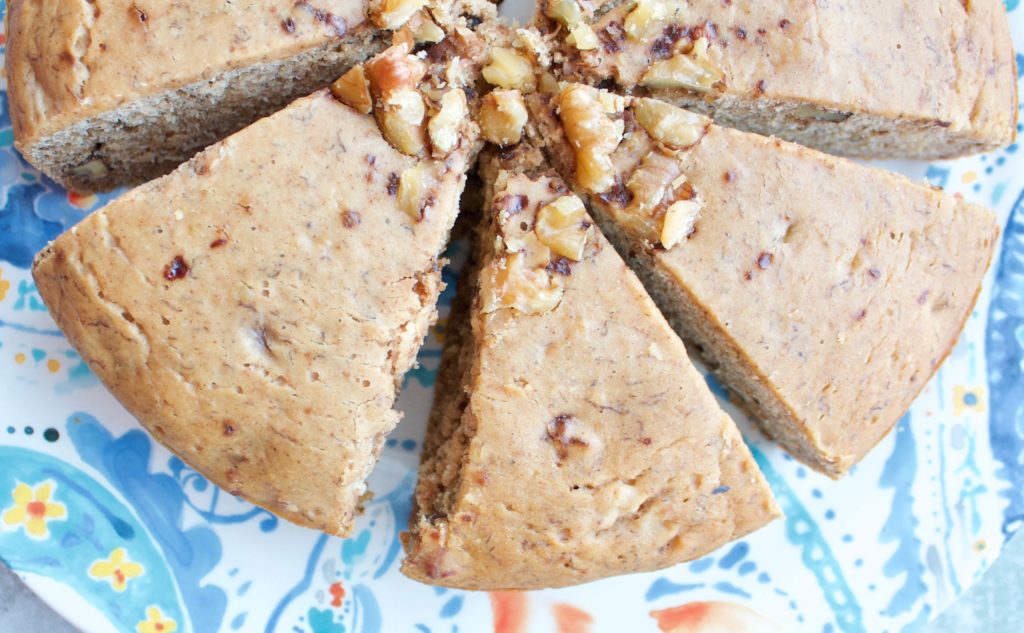 Vegan Banana Cake with Peanut Butter Glaze - Laura's Reclaimed