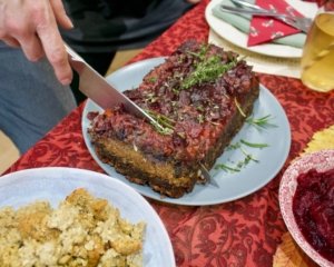Cutting the Nut Roast