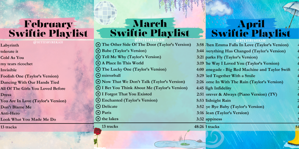 Taylor Swift Curated Playlists For Every Season Of Life