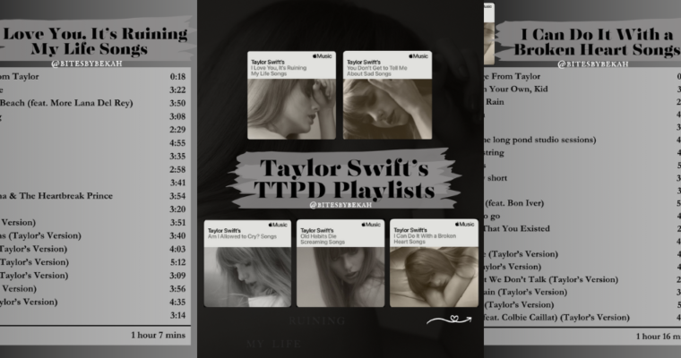 Taylor Swift’s Five Stages of Heartbreak TTPD Playlists